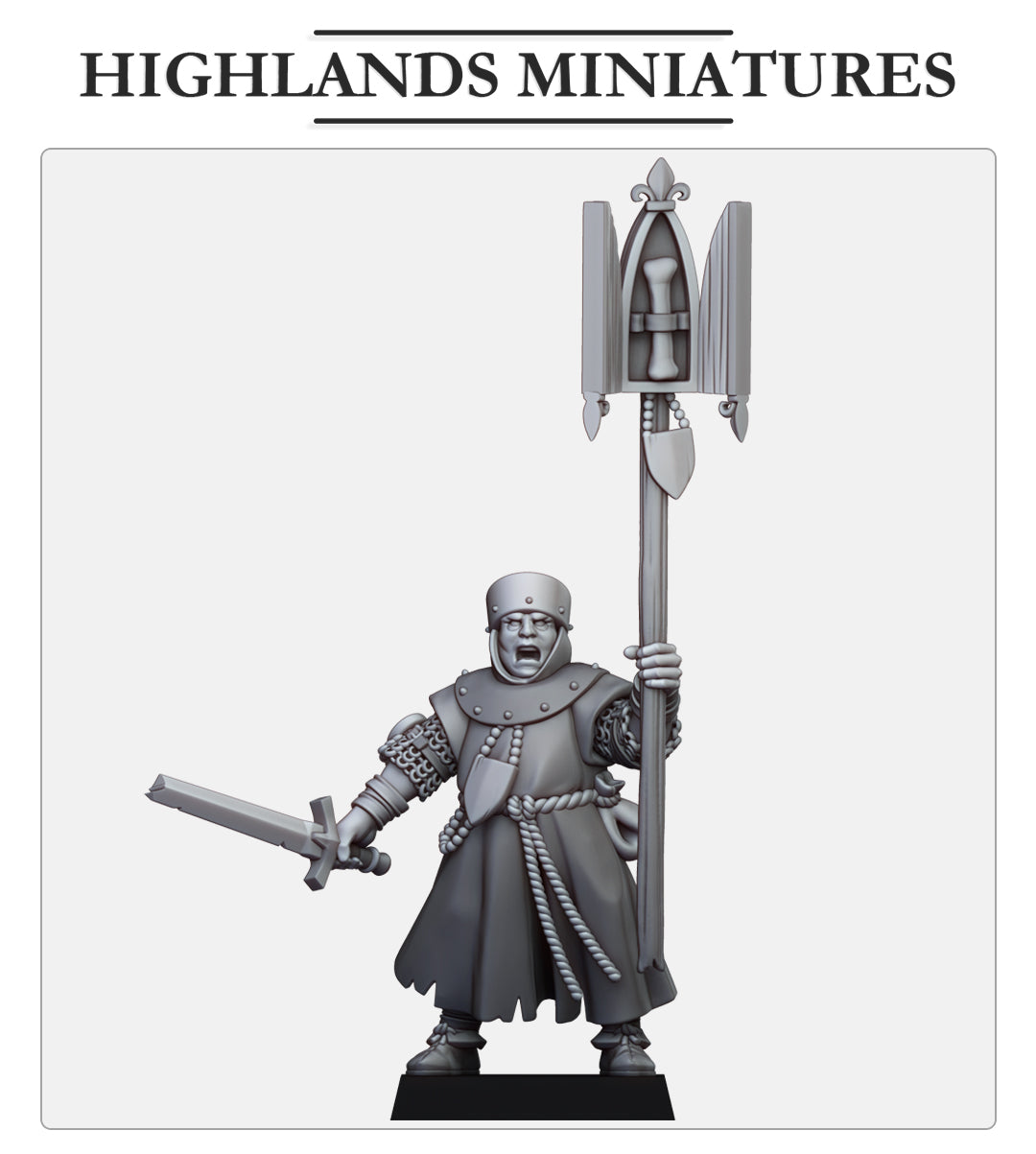 Gallia Cleric with Relic - Highlands Miniatures (1)