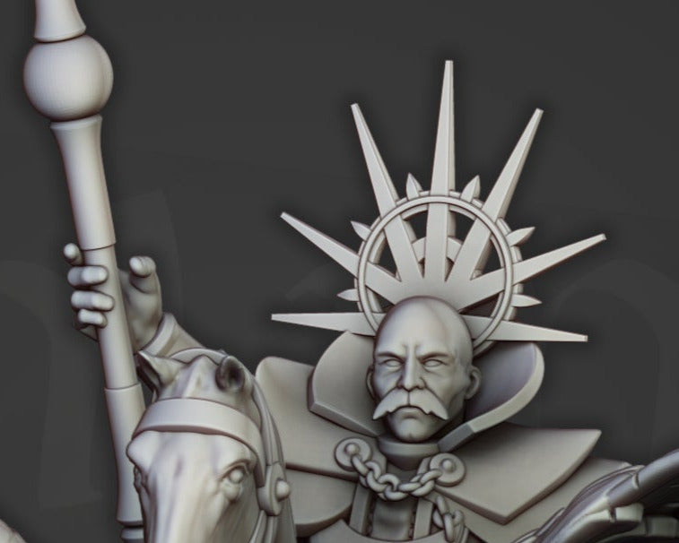 Sunland General/Mage on Pegasus NEW - Highlands Miniatures (1)