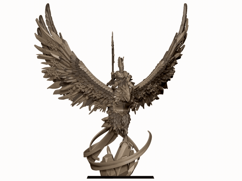 Aegean Elf Lord on Phoenix - Highlands Miniatures (1)