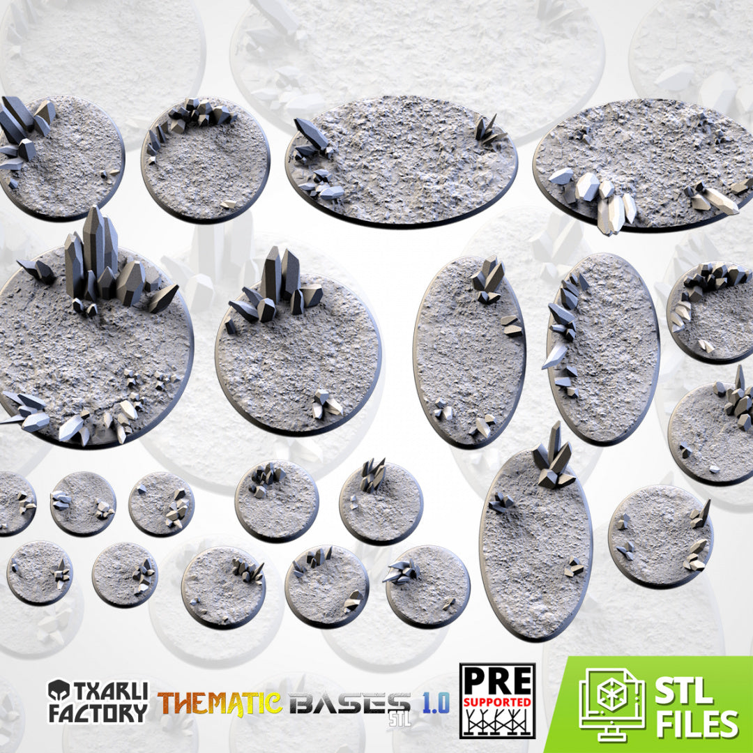 Glass Xenos Bases Textured Scenic Round and Oval Bases Compatible With Warhammer 40k Aos Standard or Topper