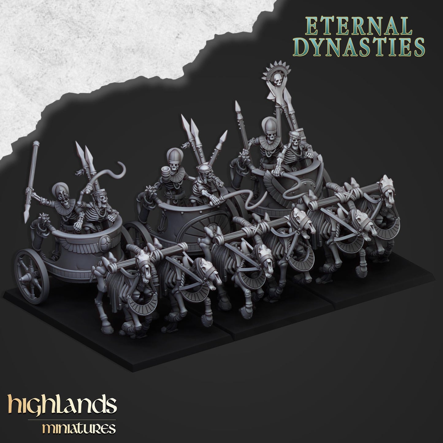 Ancient Skeletal Chariots - Highlands Miniatures (3)