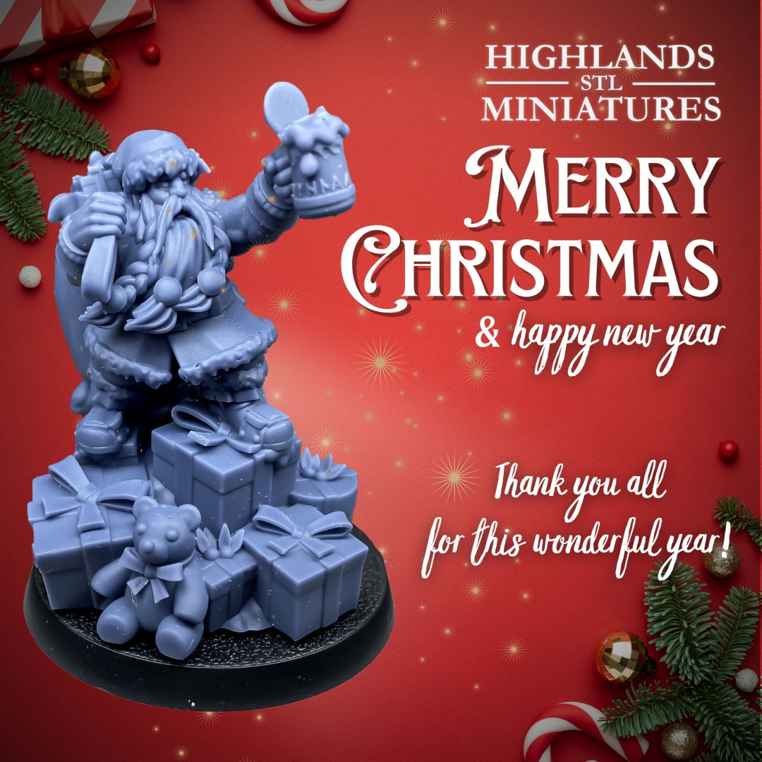 Christmas Santa Dwarf - Highlands Miniatures (1)