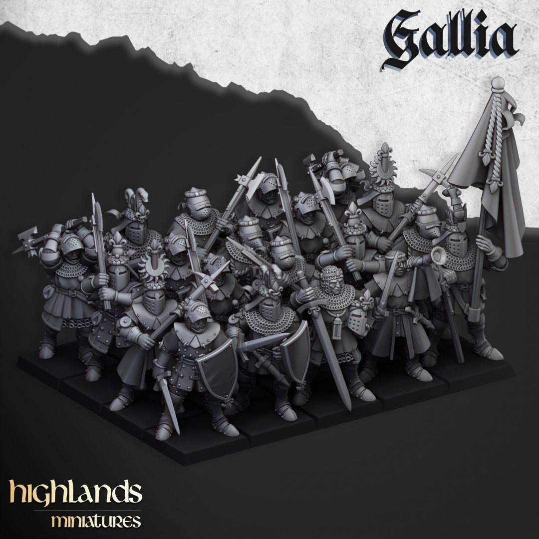 Knights of Gallia on Foot - Highlands Miniatures (10)
