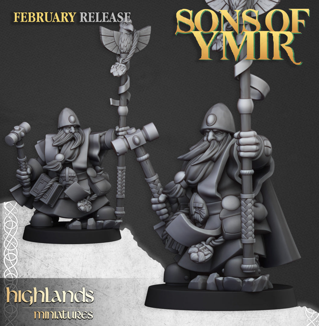 Dwarf Runepriests A - Highlands Miniatures (1)