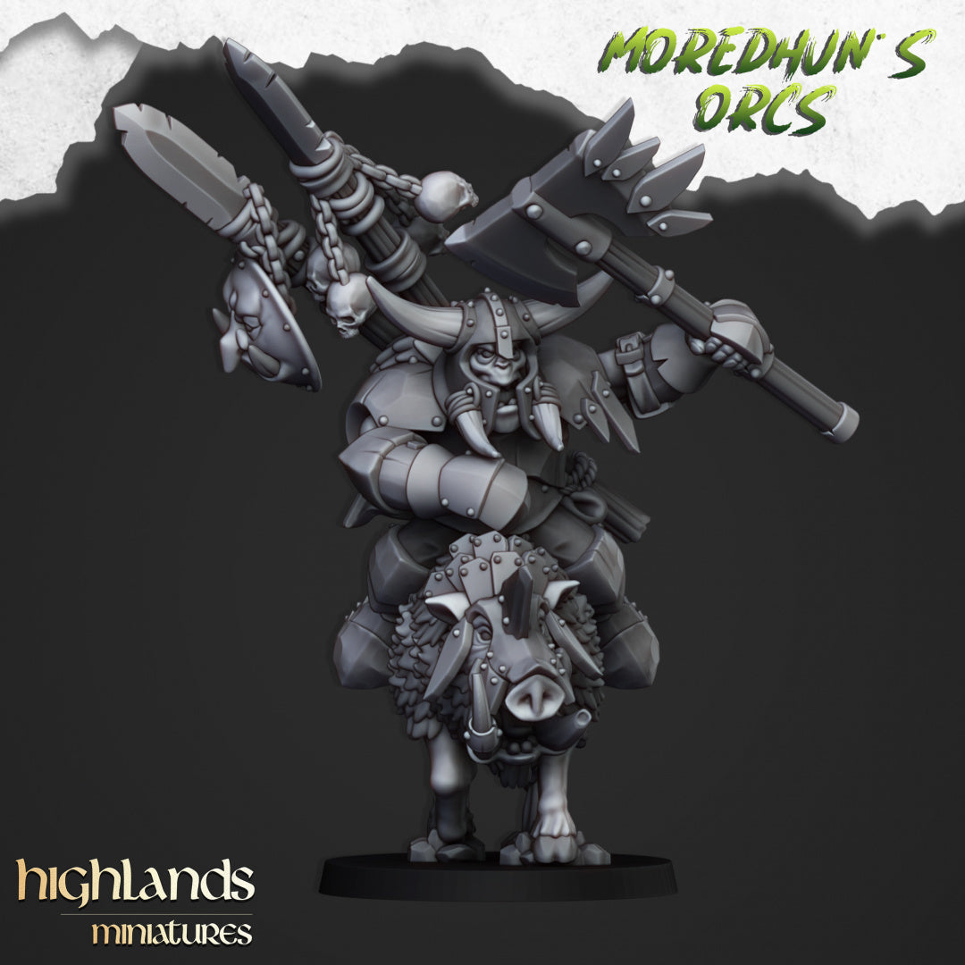Mounted Orc Chief - Highlands Miniatures (1)