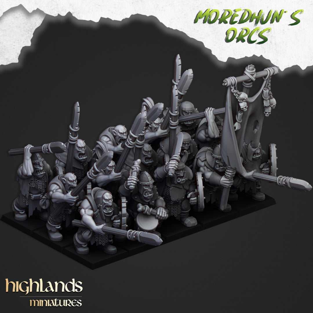 Orc Warriors with spears and shields - Highlands Miniatures (10)