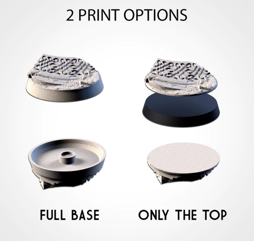 Magic Temples Textured Scenic Round and Oval Bases Compatible With Warhammer 40k Aos Standard or Topper