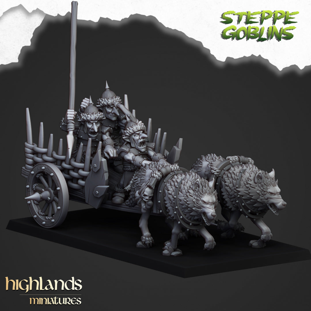 Steppe Goblin Chariot - Highlands Miniatures (1)