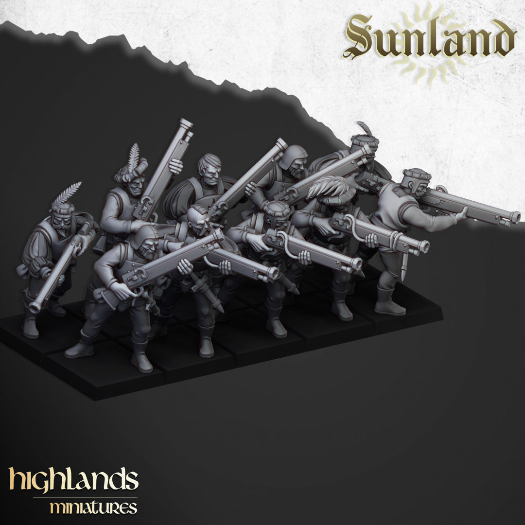 Sunland Arquebusiers - Highlands Miniatures (10)
