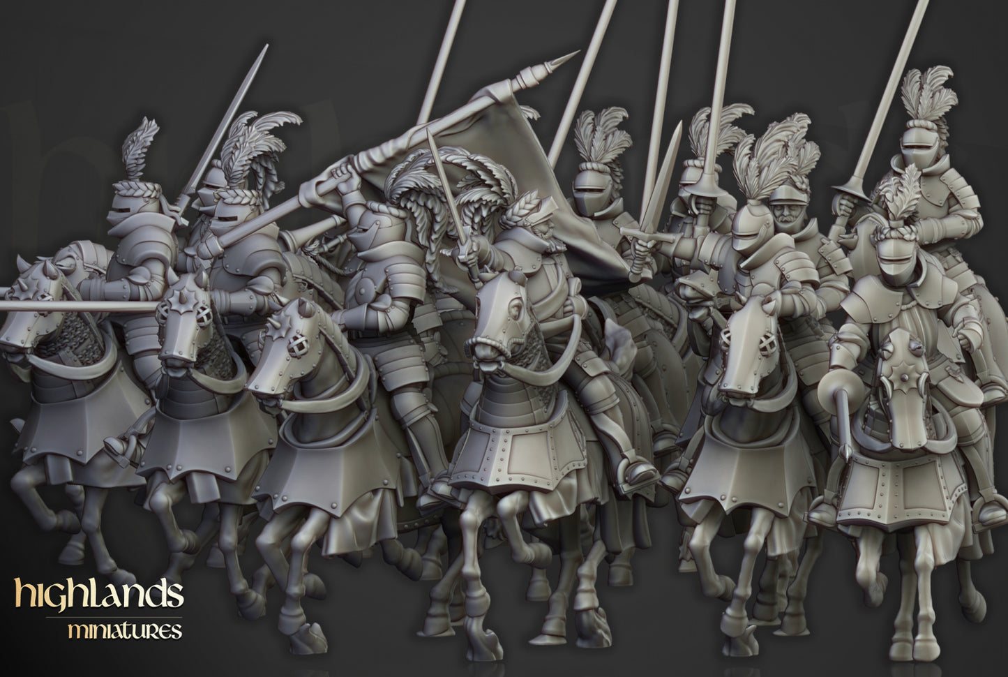 Sunland Knights on Horse - Highlands Miniatures (5)