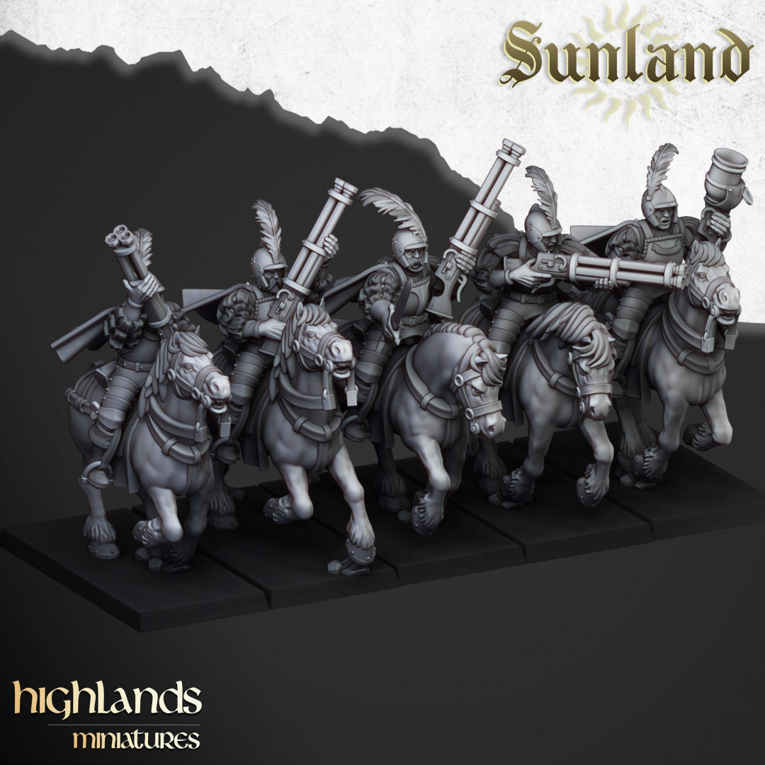 Sunland Pistoleers with Repeater Guns - Highlands Miniatures (5)