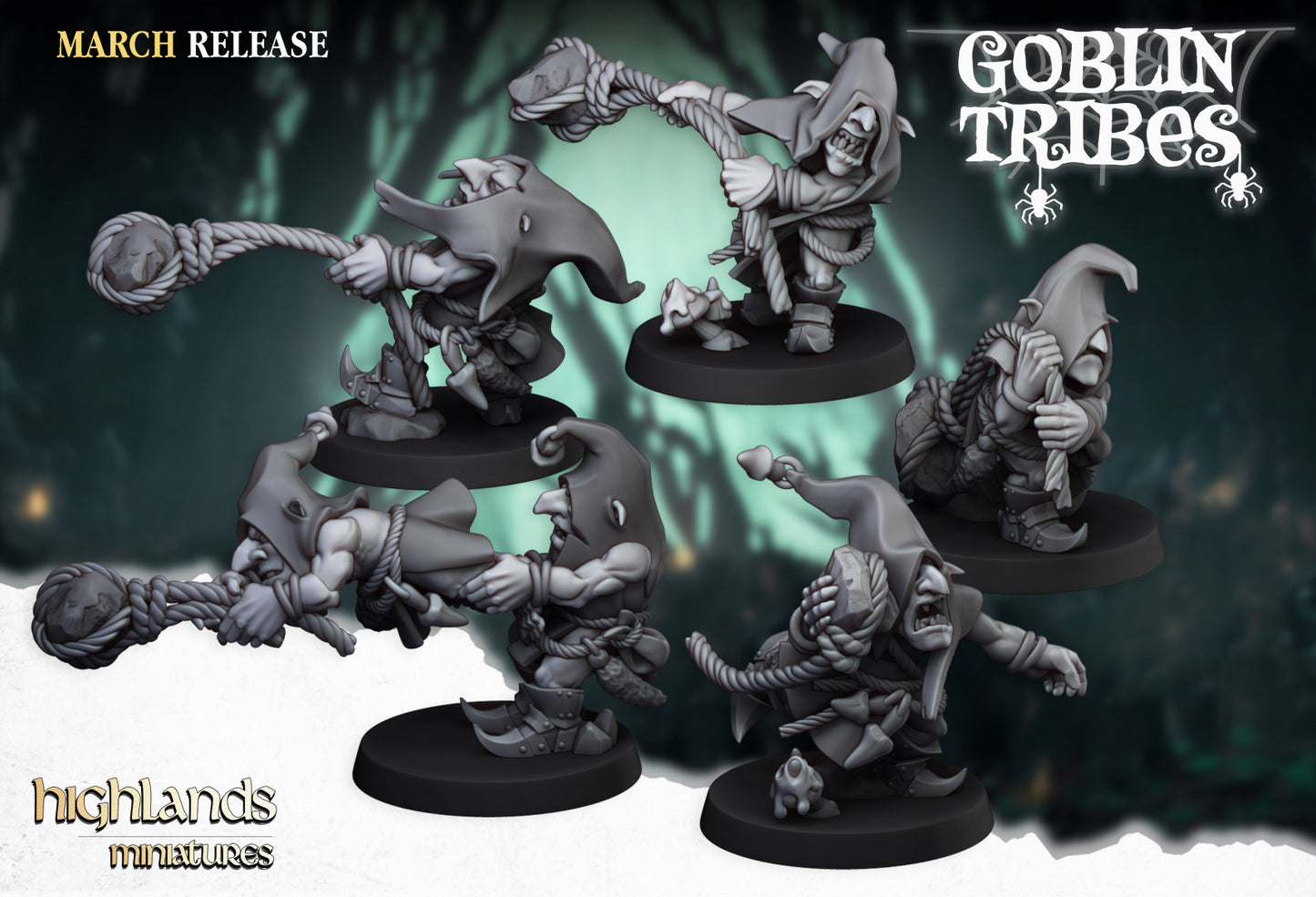 Swamp Goblins Stonethrowers - Highlands Miniatures (5)