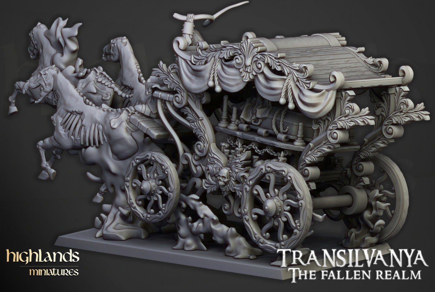Undead Boyar Chariot - Highlands Miniatures (1)