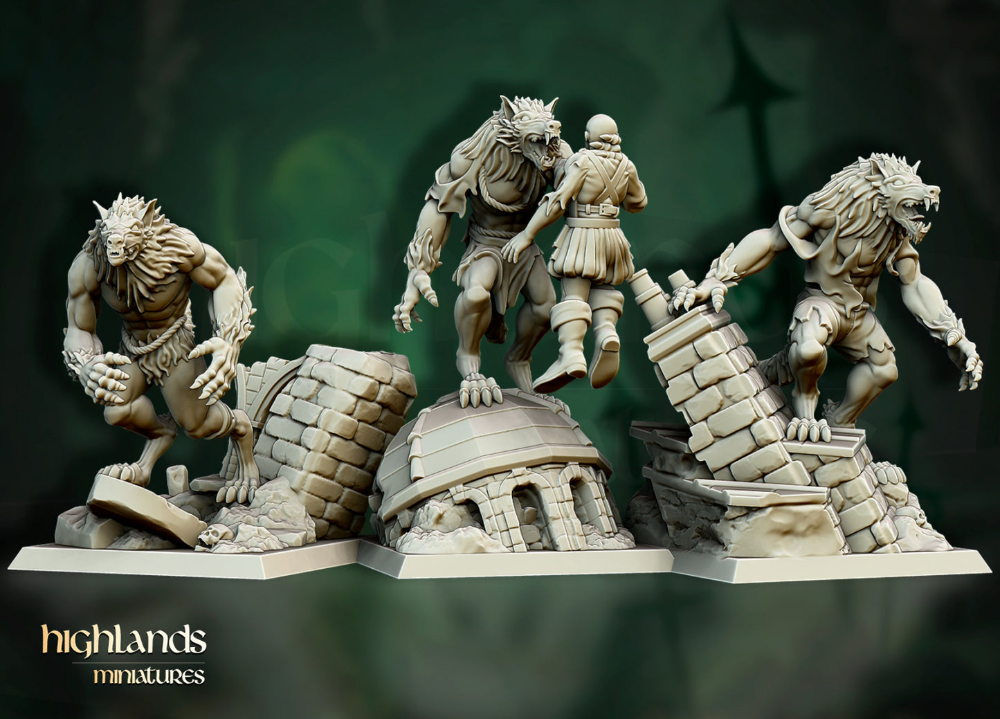 Werewolves Unit - Highlands Miniatures (3)