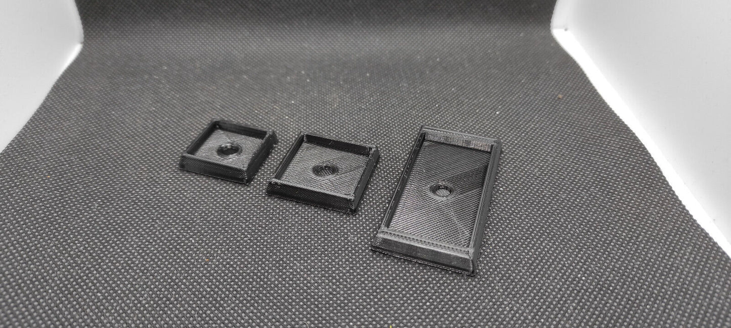 (10) Compatible With Warhammer TOW 10 square bases adapters Black