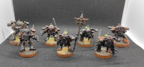 (7) Plague Marines Death Guard Pro-Painted LP Death Guard Chaos Space Marines Warhammer 40k -2208-