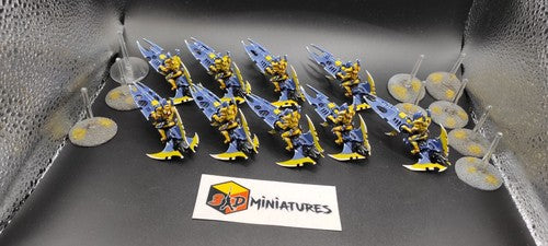 (9) Eldar Craftworld Aeldari Guardian Jetbike Converted Pro-Painted Warhammer 40k -1795-