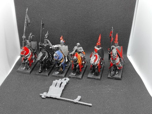 (6) Bretonnia Knights Original OOP Warhammer Fantasy Miniatures -1371-