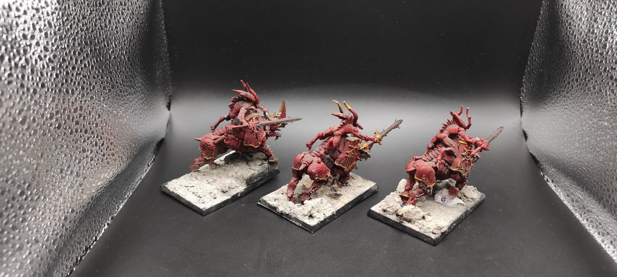 (3) Bloodcrushers Daemons of Chaos Warhammer Fantasy Miniatures -2481-