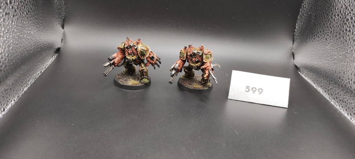 (2) Obliterators METAL Chaos Space Marines Warhammer 40k -1301-