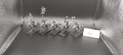 (5) Marauder Horsemen Warriors of Chaos Warhammer Fantasy Miniatures -2057-