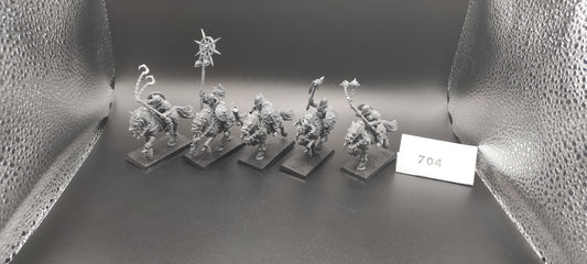 (5) Marauder Horsemen Warriors of Chaos Warhammer Fantasy Miniatures -2057-