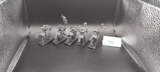(5) Marauder Horsemen Warriors of Chaos Warhammer Fantasy Miniatures -2057-