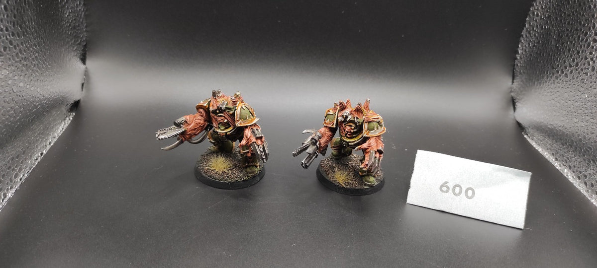 (2) Obliterators METAL Chaos Space Marines Warhammer 40k -1302-
