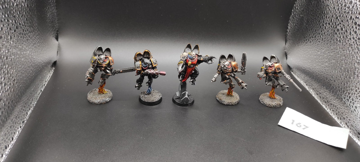 (5) Chaos Raptors METAL Chaos Space Marines Warhammer 40k -1296-