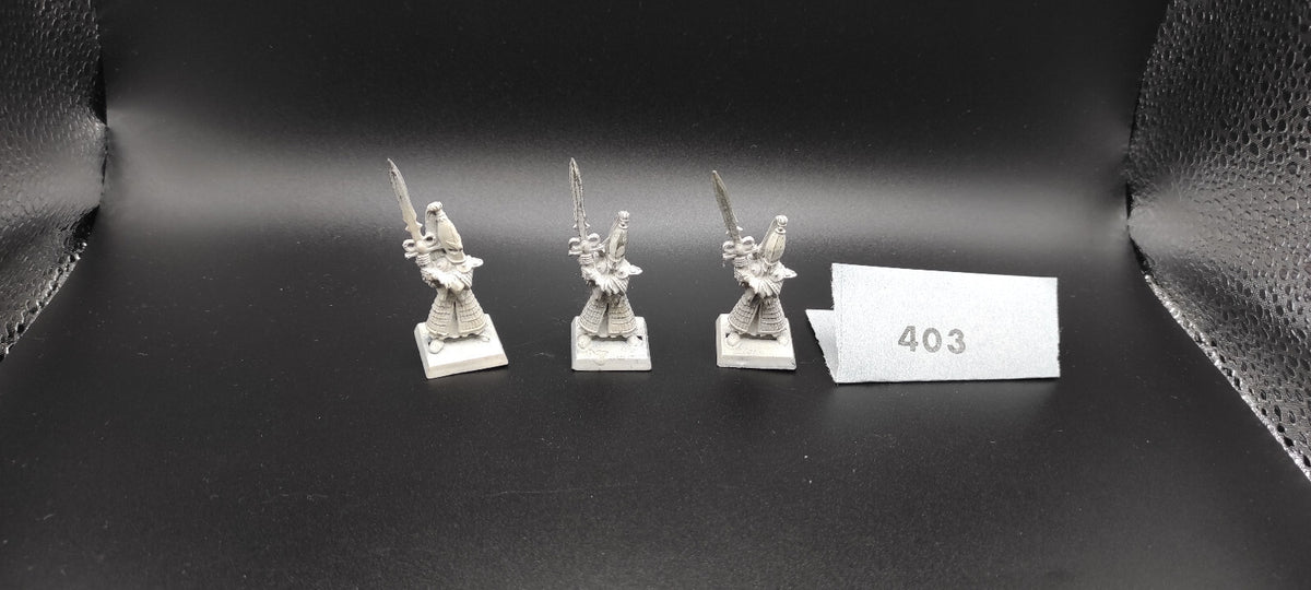 (3) Swordmasters of Hoeth METAL High Elves Warhammer Fantasy Miniatures -2286-