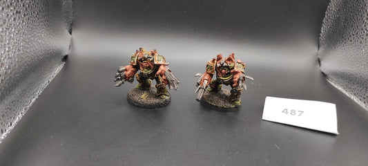 (2) Obliterators METAL Chaos Space Marines Warhammer 40k -1303-