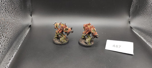 (2) Obliterators METAL Chaos Space Marines Warhammer 40k -1303-