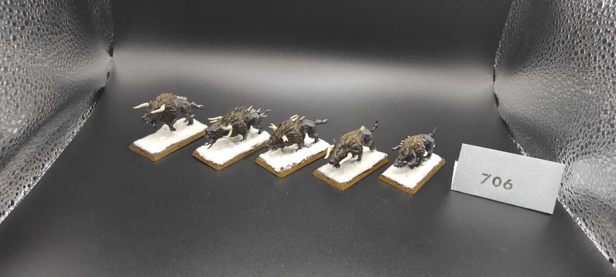 (5) Chaos Warhounds Warriors of Chaos Warhammer Fantasy Miniatures -2059-