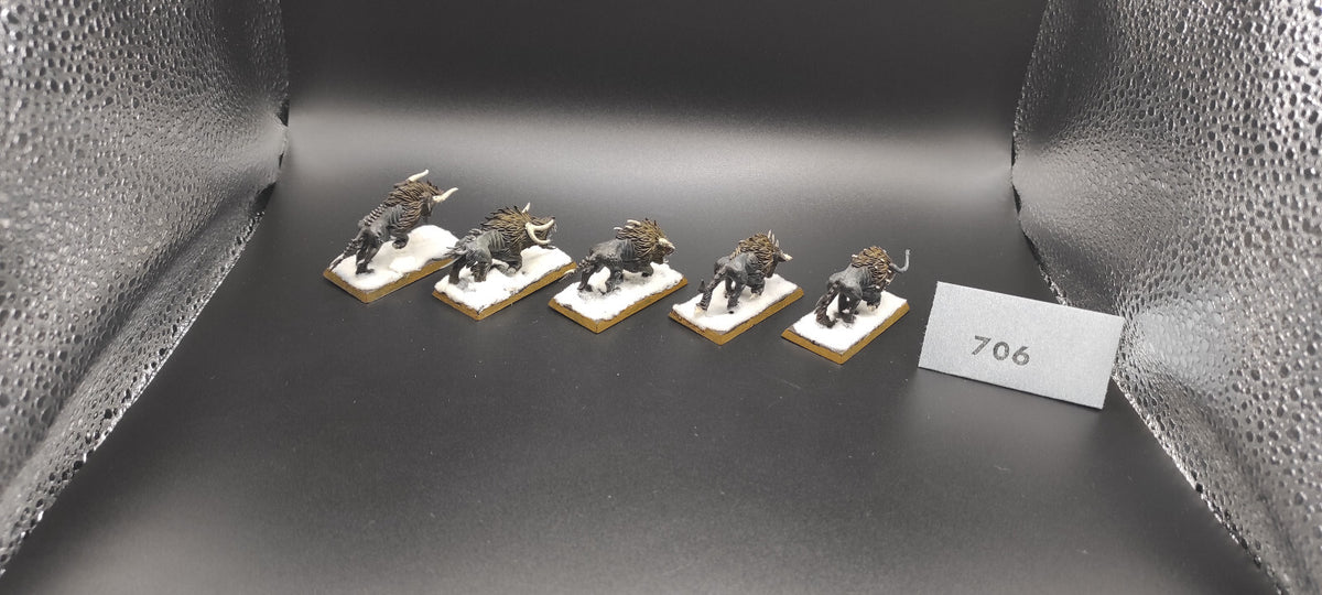 (5) Chaos Warhounds Warriors of Chaos Warhammer Fantasy Miniatures -2059-