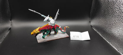 (1) Saurus Oldblood on Carnosaur METAL OOP Lizardmen Warhammer Fantasy Miniatures -1011-