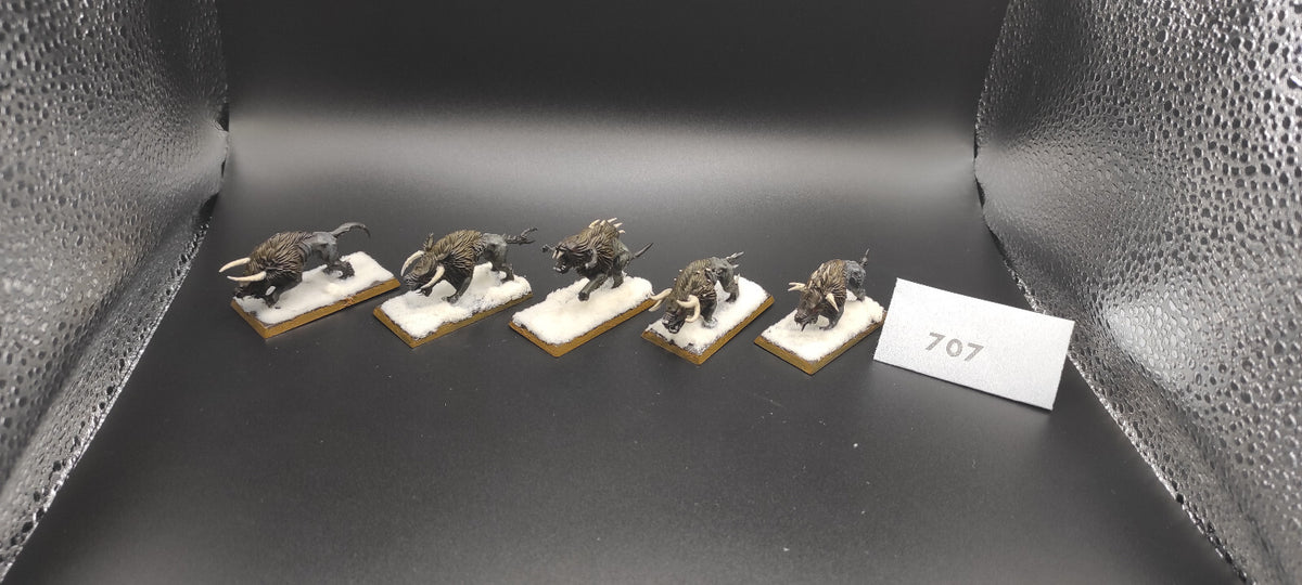 (5) Chaos Warhounds Warriors of Chaos Warhammer Fantasy Miniatures -2060-