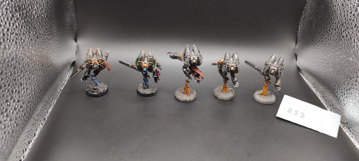 (5) Chaos Raptors METAL Chaos Space Marines Warhammer 40k -1297-