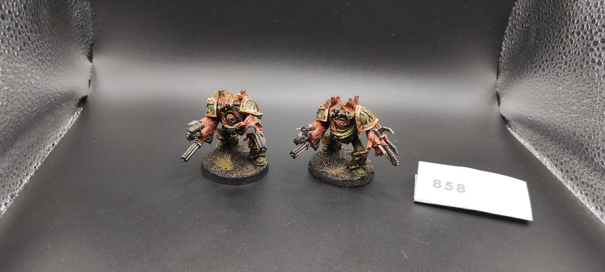 (2) Obliterators METAL Chaos Space Marines Warhammer 40k -1304-