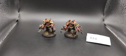 (2) Obliterators METAL Chaos Space Marines Warhammer 40k -1304-
