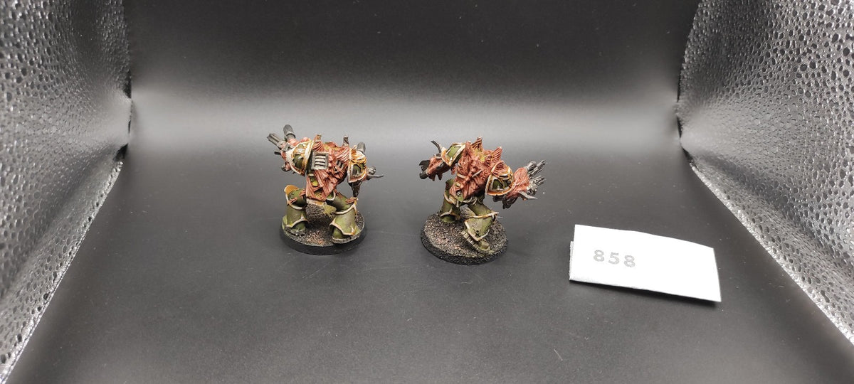 (2) Obliterators METAL Chaos Space Marines Warhammer 40k -1304-