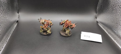 (2) Obliterators METAL Chaos Space Marines Warhammer 40k -1304-