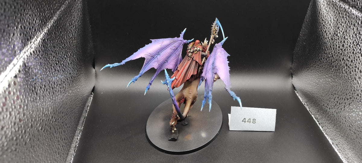 (1) Chaos Lord Champion on Manticore Warriors of Chaos Warhammer Fantasy Miniatures -2436-