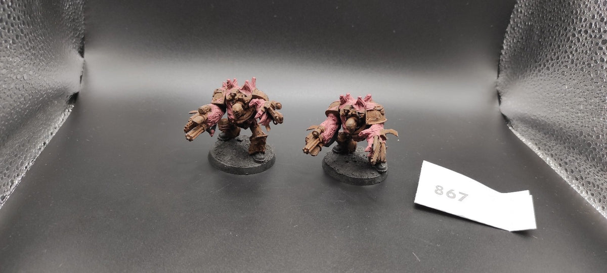 (2) Obliterators METAL Chaos Space Marines Warhammer 40k -1305-