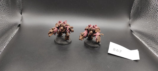 (2) Obliterators METAL Chaos Space Marines Warhammer 40k -1305-