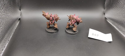 (2) Obliterators METAL Chaos Space Marines Warhammer 40k -1305-