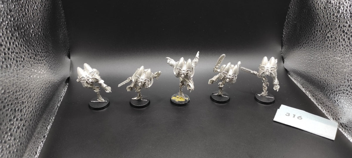 (5) Chaos Raptors METAL Chaos Space Marines Warhammer 40k -1299-