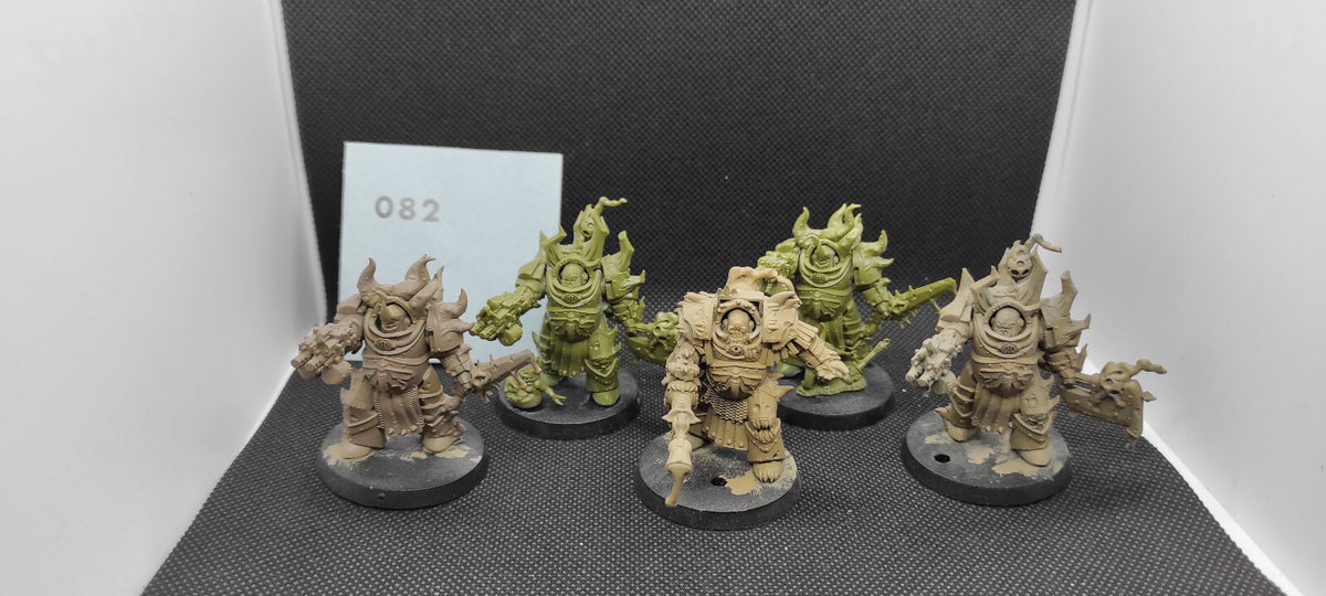 (5) Blightlord Terminators Death Guard Chaos Space Marines Warhammer 40k -2079-