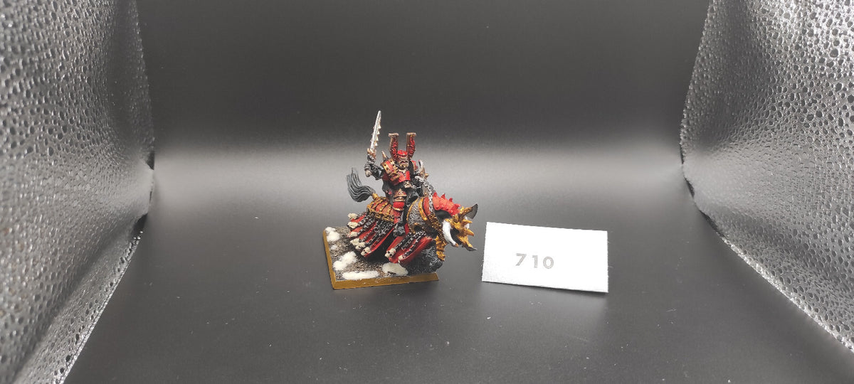 (1) Chaos Lord Khorne on Daemonic Steed METAL Warriors of Chaos Warhammer Fantasy Miniatures -2063-