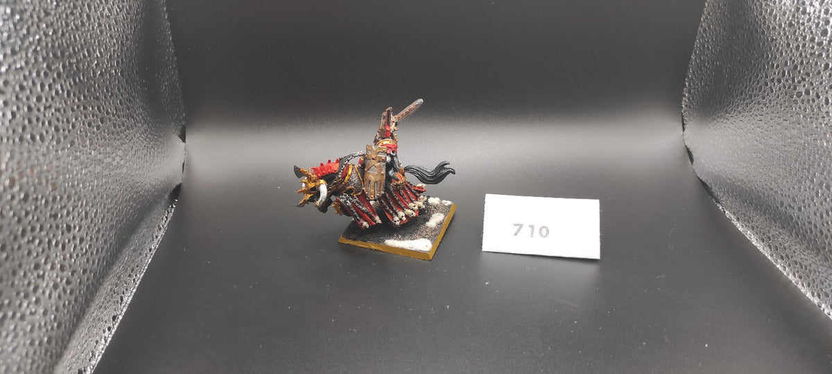 (1) Chaos Lord Khorne on Daemonic Steed METAL Warriors of Chaos Warhammer Fantasy Miniatures -2063-
