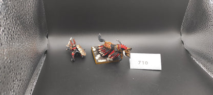 (1) Chaos Lord Khorne on Daemonic Steed METAL Warriors of Chaos Warhammer Fantasy Miniatures -2063-